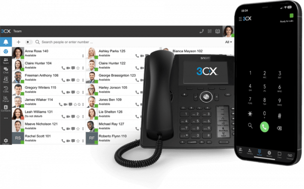 3CX business phone system with desktop and mobile apps